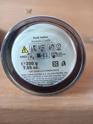 Vela Aromática Zara Dark Amber
