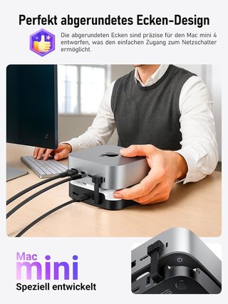 LEMORELE Dock 10‑en‑1 NVMe 4K60Hz 10Gbps Mac Mini