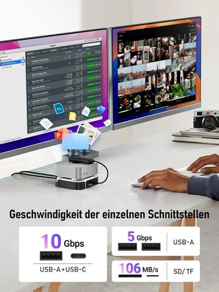 LEMORELE Dock 10‑en‑1 NVMe 4K60Hz 10Gbps Mac Mini