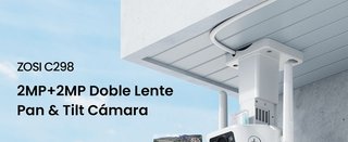 ZOSI Cámara WiFi Exterior con Doble Lente 2MP+2MP