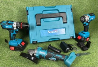 Kit 3 in 1 Trapano Avvitatore Flex 2 batterie 88V
