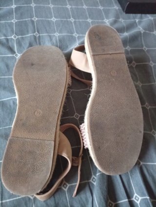 Sandalias mujer talla 39 beige/rosa