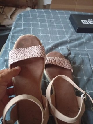 Sandalias mujer talla 39 beige/rosa