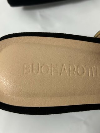 Sandalias Buonarotti Talla 39 Negro/Dorado