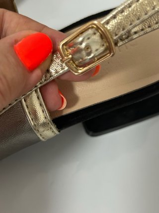 Sandalias Buonarotti Talla 39 Negro/Dorado