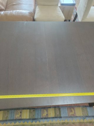 Mesa Ikea extensible madera oscura