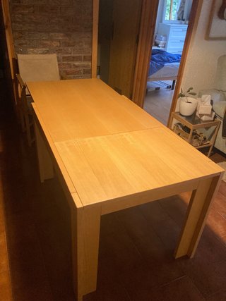 Mesa comedor extensible madera