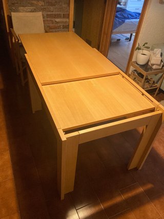 Mesa comedor extensible madera