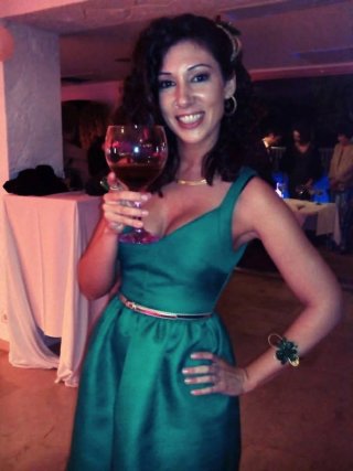 Vestido fiesta verde