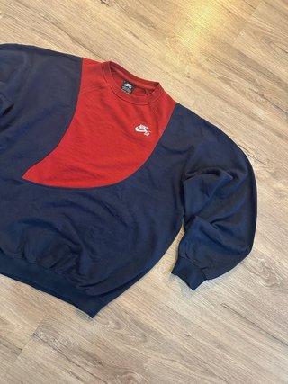 Nike SB Sudadera Crewneck Bicolor Roja y Azul
