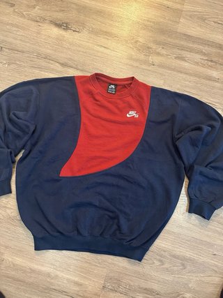 Nike SB Sudadera Crewneck Bicolor Roja y Azul