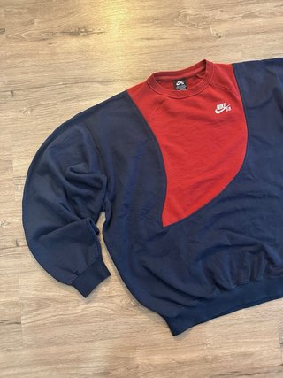 Nike SB Sudadera Crewneck Bicolor Roja y Azul