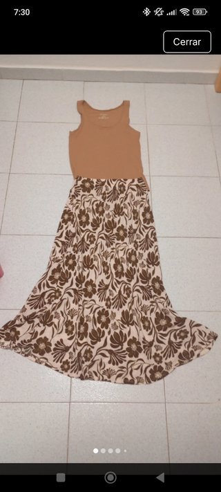 Conjunto Top y Falda Larga Estampada