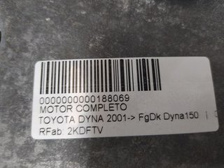 MOTOR COMPLETO TOYOTA DYNA 2001-> FgDk Dyna150
