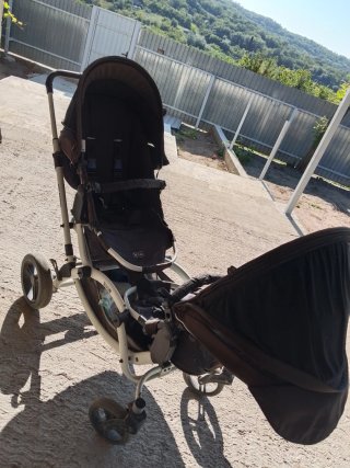 Carrito Gemelar Doble Negro