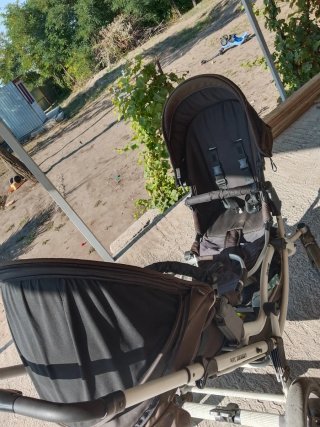 Carrito Gemelar Doble Negro