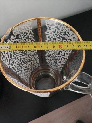 Jarra Mid Century y 3 vasos