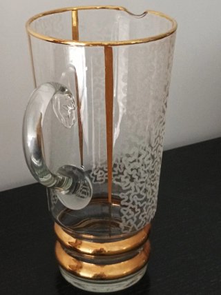Jarra Mid Century y 3 vasos