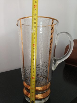Jarra Mid Century y 3 vasos