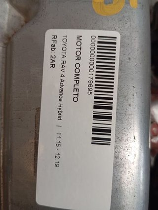 MOTOR COMPLETO TOYOTA RAV 4 Advance Hybrid