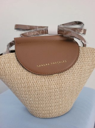 Sandra Fleckled Bolso de rafia
