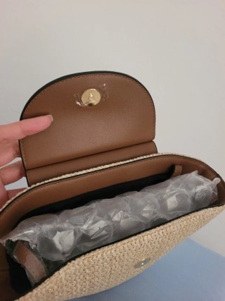 Sandra Fleckled Bolso de rafia