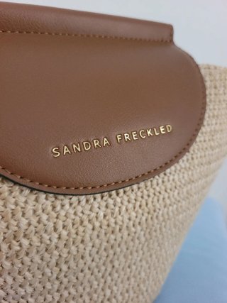Sandra Fleckled Bolso de rafia