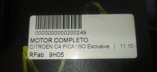 MOTOR COMPLETO CITROEN C4 PICASSO Exclusive