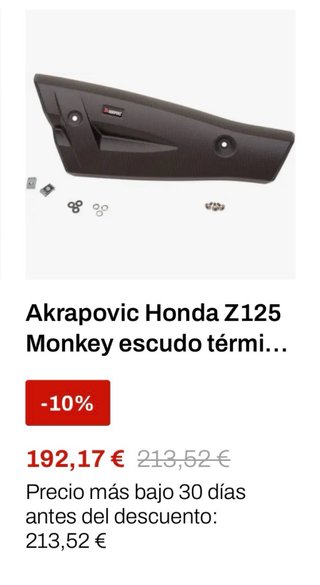 Linea de escape comoleta akrapovic Honda monkey