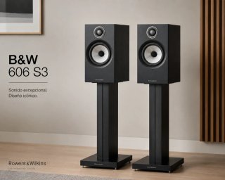 Altavoces b&w 606 s3 con sus bases originales