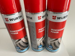 Lote 3 botes Wurth Montagerens Power
