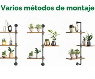 Estantería HEYOUTH 3 Niveles Metal/Madera