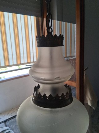Lampadario Vintage Vetro e Metallo