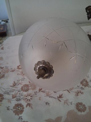 Lampadario Vintage Vetro e Metallo