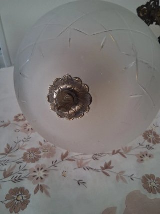 Lampadario Vintage Vetro e Metallo