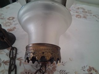 Lampadario Vintage Vetro e Metallo