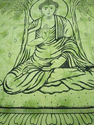 Telo Etnico Indiano Buddha Verde