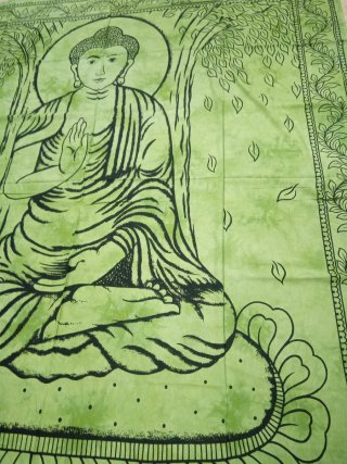 Telo Etnico Indiano Buddha Verde