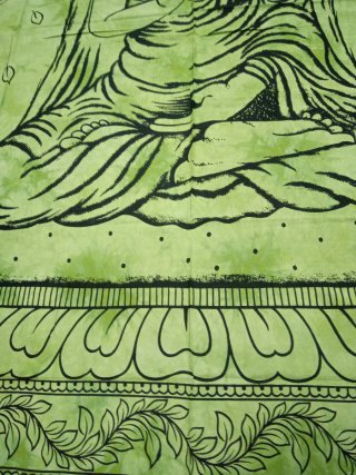 Telo Etnico Indiano Buddha Verde