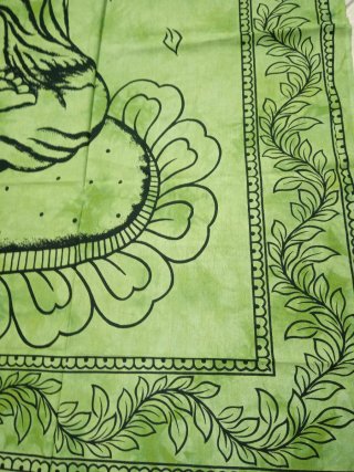 Telo Etnico Indiano Buddha Verde