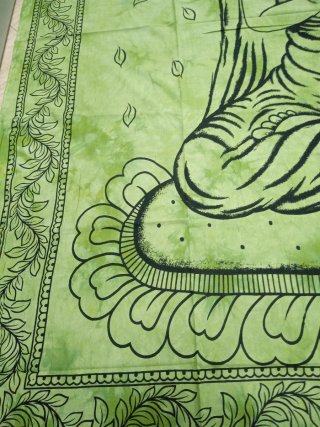 Telo Etnico Indiano Buddha Verde