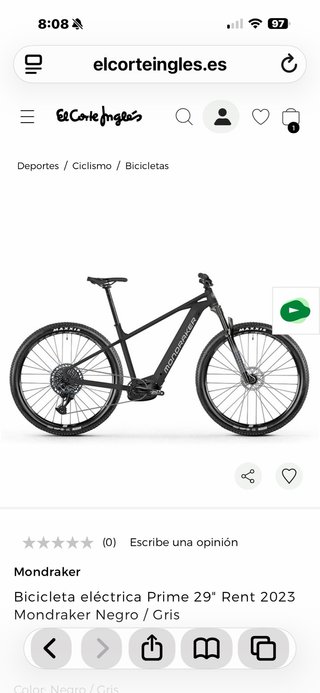 Bicicleta eléctrica Mondraker Prime 29