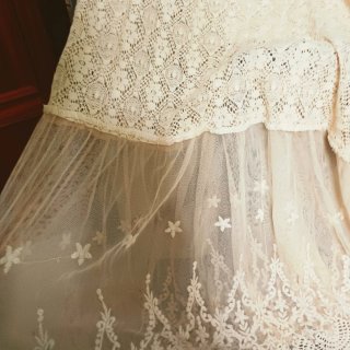 Vestido boho-chic largo tul