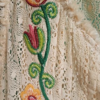 Vestido boho-chic largo tul