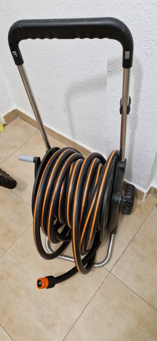 Carro portamangueras Claber + Manguera 3/4