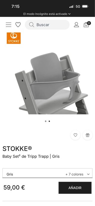 Asiento Trona Stokke Tripp Trapp Gris
