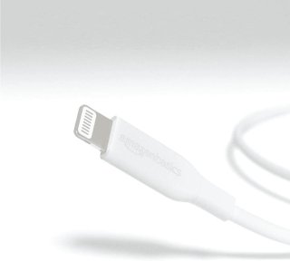 Cavo USB-2.0 Amazon Basics da tipo C a Lightning, 1.8 m, bianco