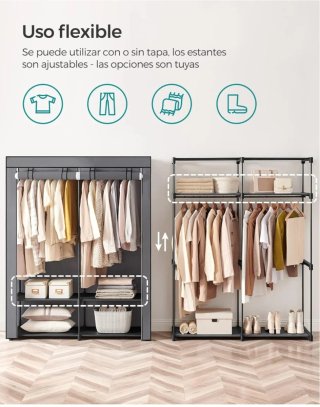 Armario Portátil SONGMICS Gris