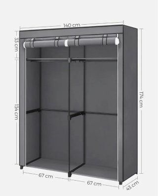 Armario Portátil SONGMICS Gris