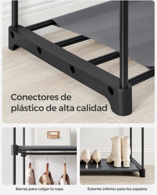 Armario Portátil SONGMICS Gris